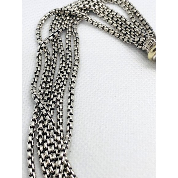 David Yurman 6 Strand & Quatrefoil Enhancer 925 585 - Picture 5 of 13